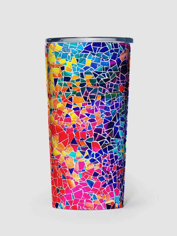 Colourful mosaic effect Abstract Art 20oz Stainless Steel Tumbler product image (2)