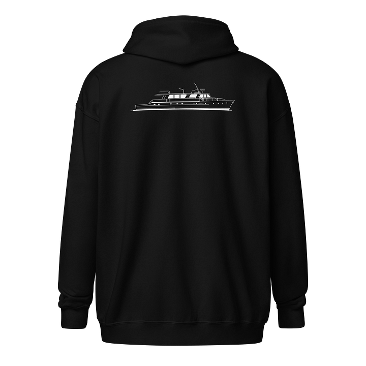 Zip-Up Hoodie – Tangaroa Boat Outline product image (2)