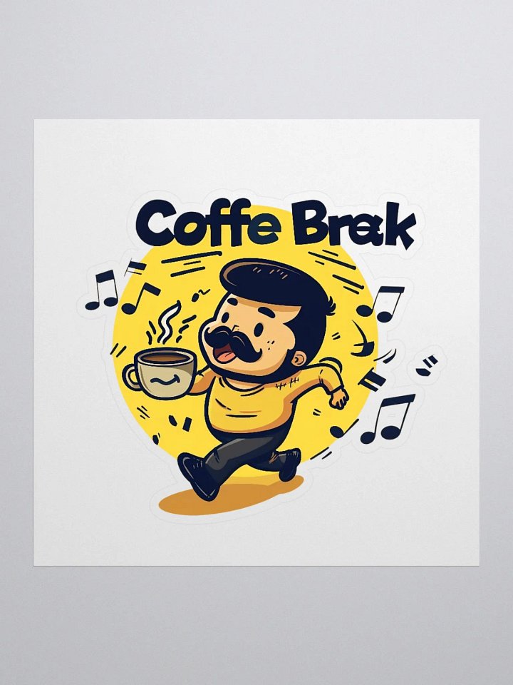 Coffee Break Yellow Sticker product image (1)