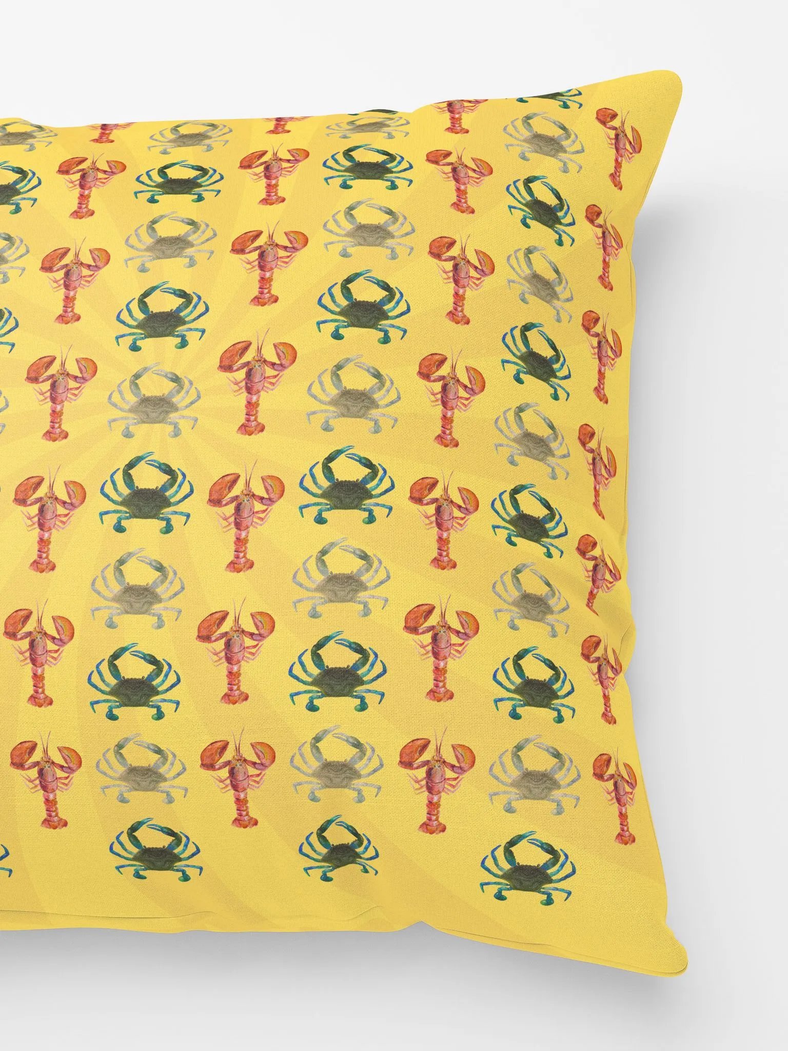 Crab and Lobster Yellow Pillow product image (3)