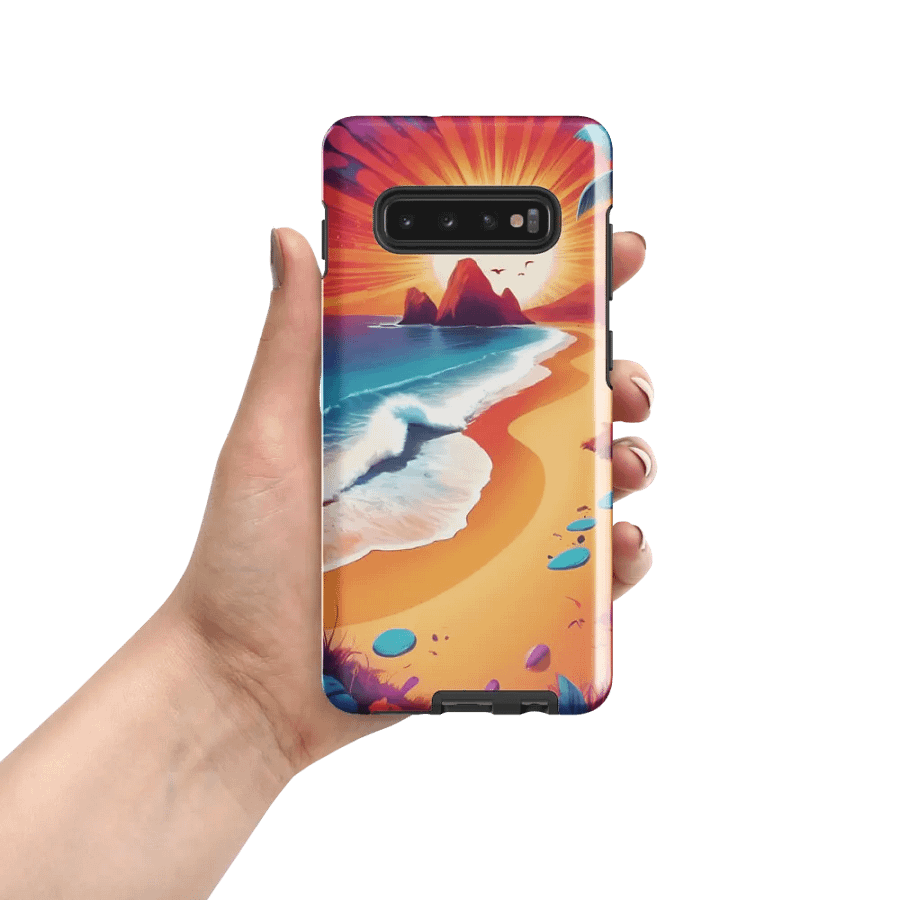 Sunrise Serenity: Psychedelic Beach Samsung Galaxy Case product image (55)