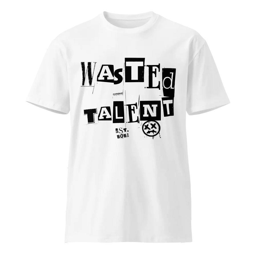 WASTED TALENT EST. T-SHIRT white product image (1)