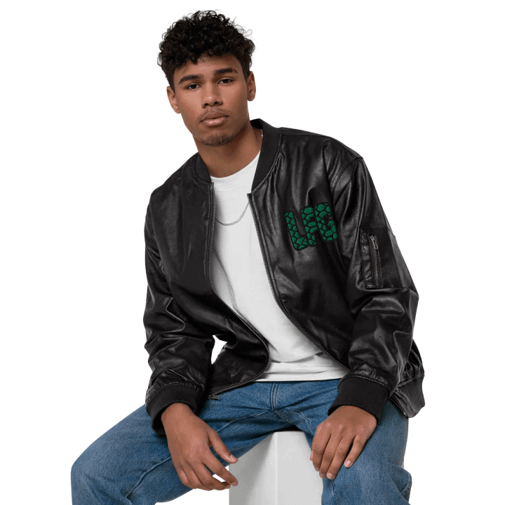 LGF Faux Leather Bomber Jacket product image (2)