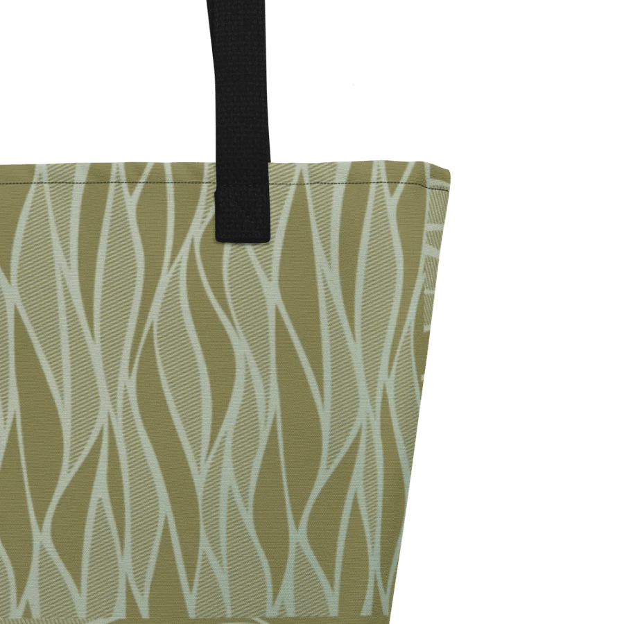 Big tote bag with pocket olive color  textures product image (9)