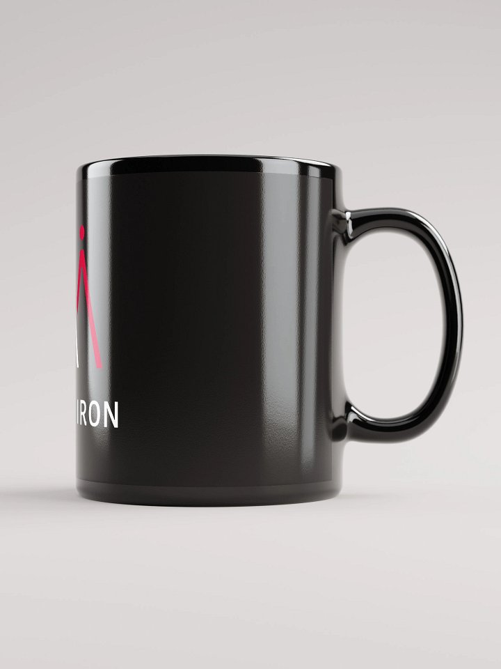 Men of Iron Logo Black Glossy Mug product image (2)