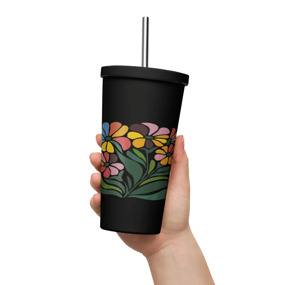 Pink Tropical Flower Travel Mug product image (11)