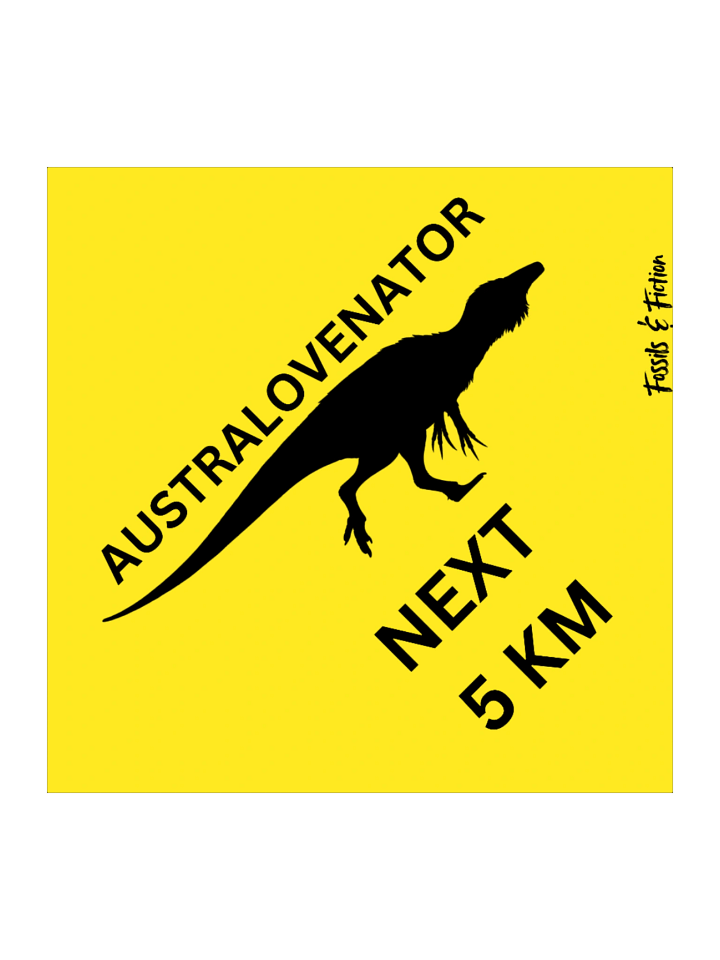 Australovenator Ahead Street Sign (Stickers) product image (2)
