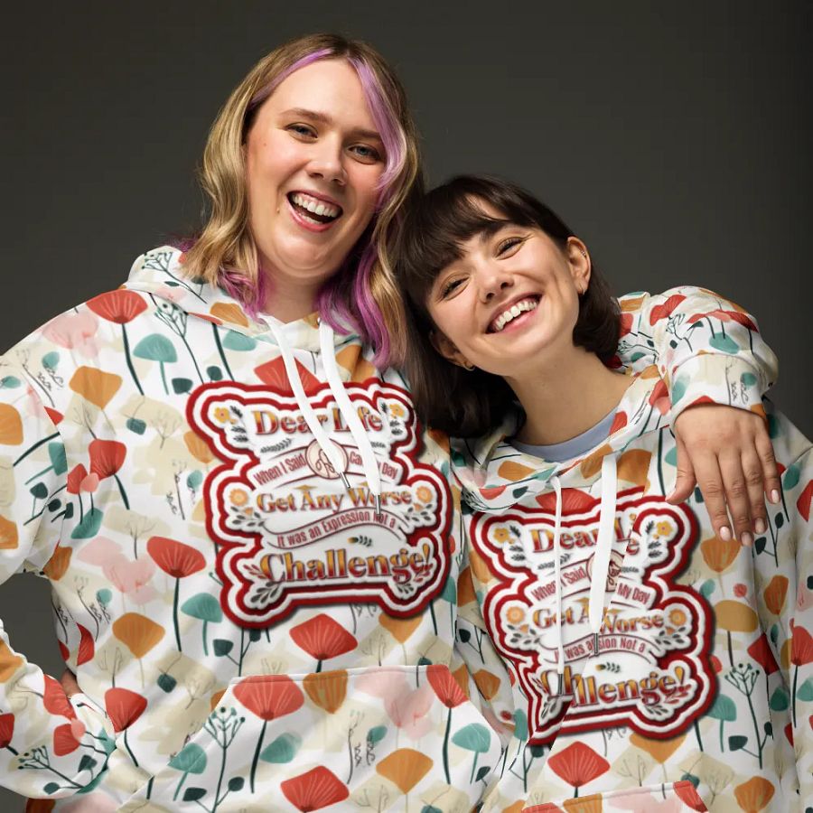 Funny Life Quote All Over Print Hoodie product image (3)