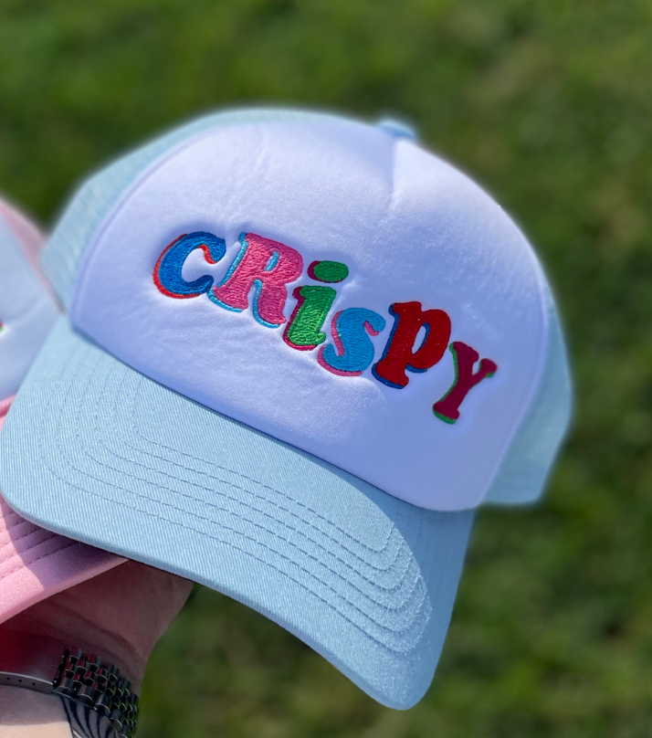 Two Tone Hat - White / Baby Blue - Crispy Concords