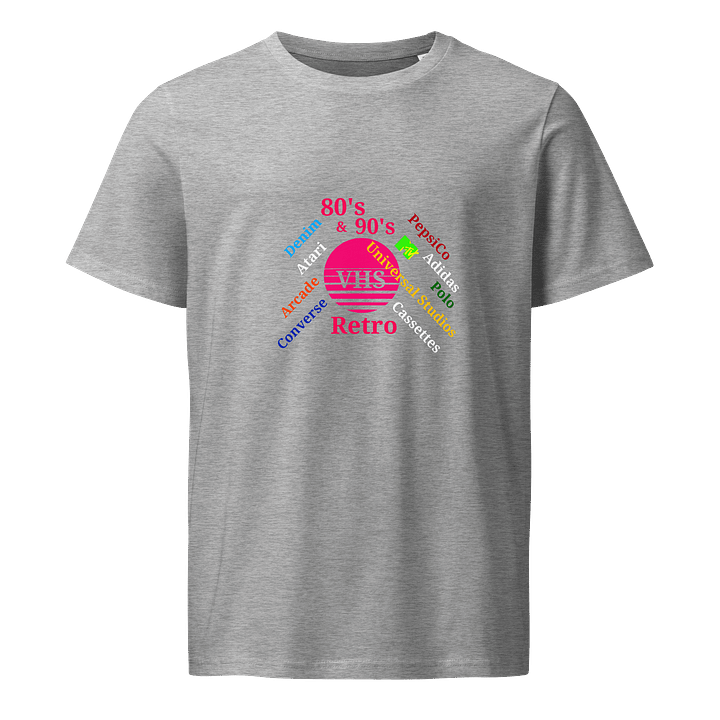 Retro VHS Circle Unisex Organic T-Shirt product image (1)