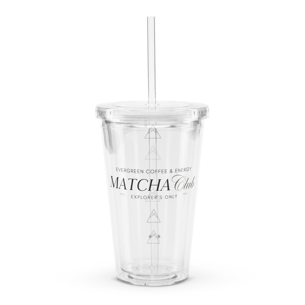 Matcha Club Clear Plastic Tumbler | Sip Society product image (1)