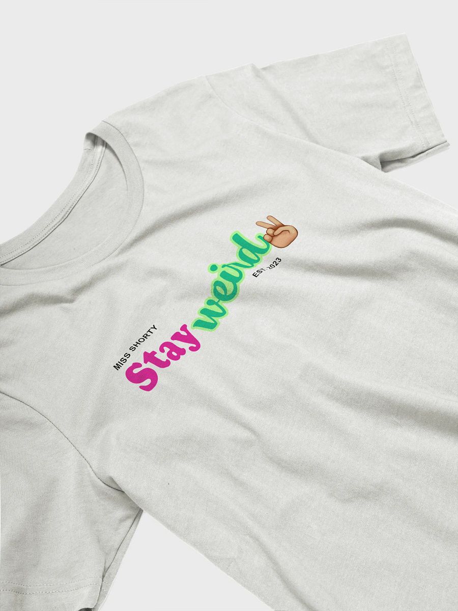 Stay Weird with a Peace Sign Light Shirt -- Unisex, please check sizing chart product image (24)