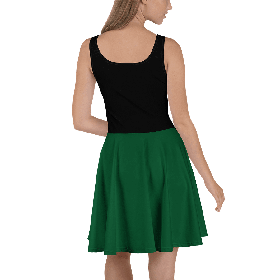 Midnight Veil Designs Black and Green Gothic Skater Dress - XS to 3XL product image (2)