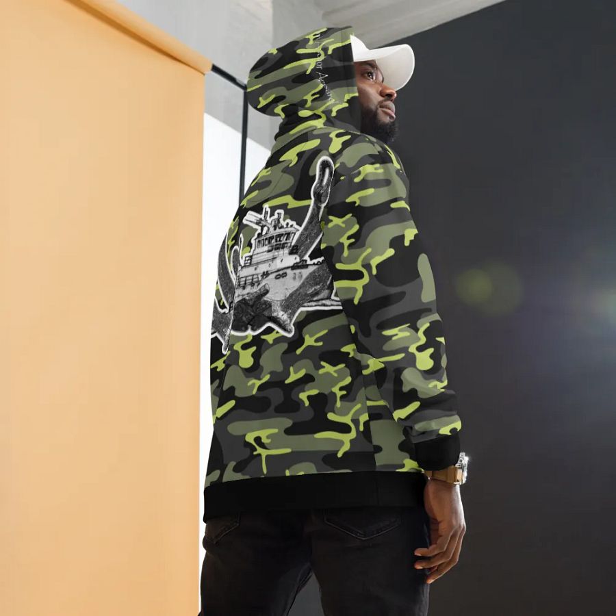Green Camouflage Twin Anchor Titan tug Hoodie product image (9)