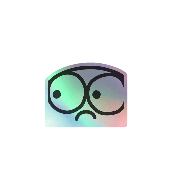 Scared Sticker (holo) product image (1)
