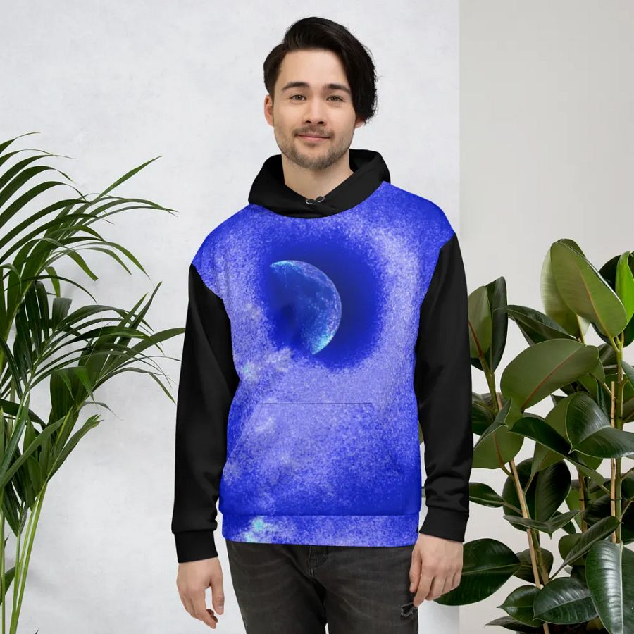 Darkest Disintegrating Moon Unisex Pull Over Hoodie product image (4)
