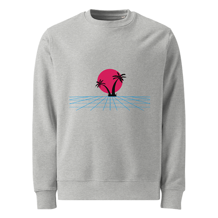 Retro Sunset Palm Organic Sweatshirt product image (1)