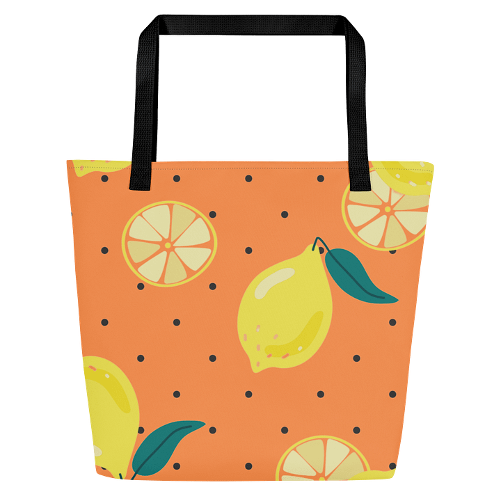 Lemon Tote Bag – Fresh All-Over Print Fruit Bag for Summer, Aesthetic Market Tote for Citrus Lovers product image (1)