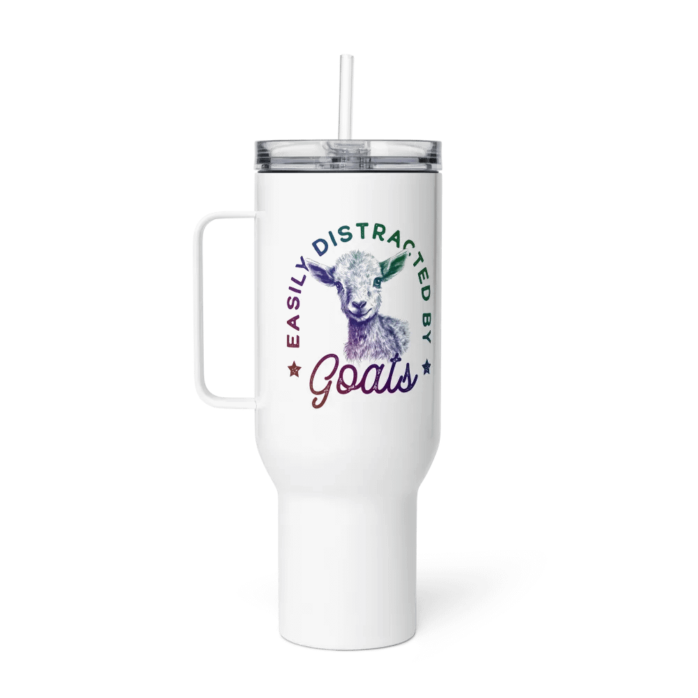 "Easily distracted by goats" Travel Mug with a Handle product image (18)