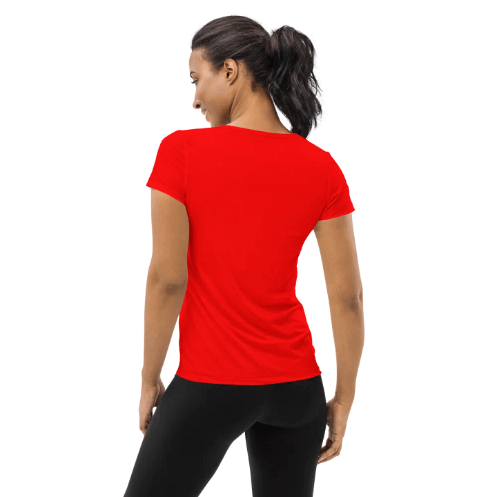 Plain Color Red Athletic T-Shirt product image (2)