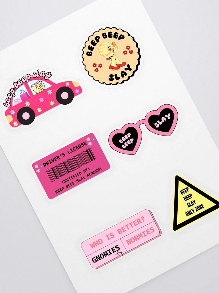 Beep Beep Slay Sticker Sheet product image (1)