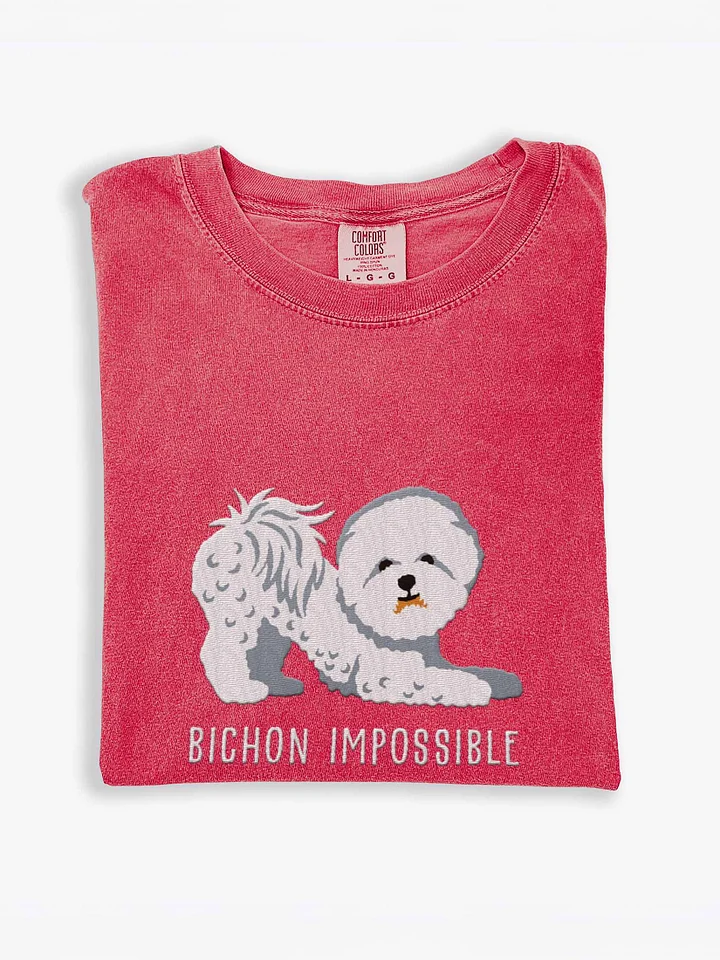 Bichon Impossible T-Shirt(Embroidered) of a Bichon Frise product image (1)