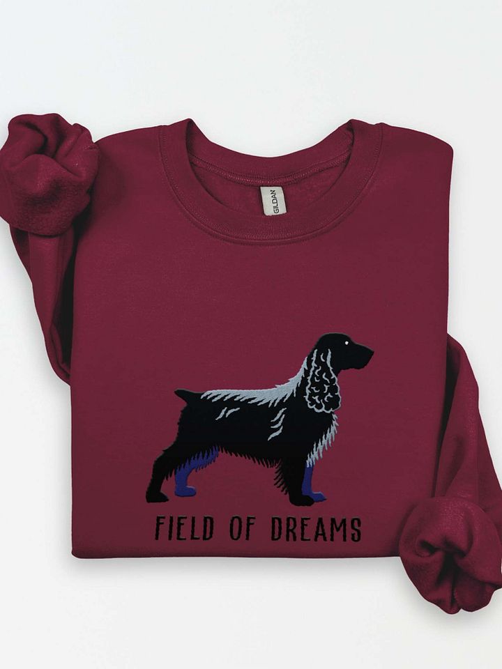 Field of Dreams Sweatshirt (Embroidered) of a Field Spaniel(Black) product image (1)