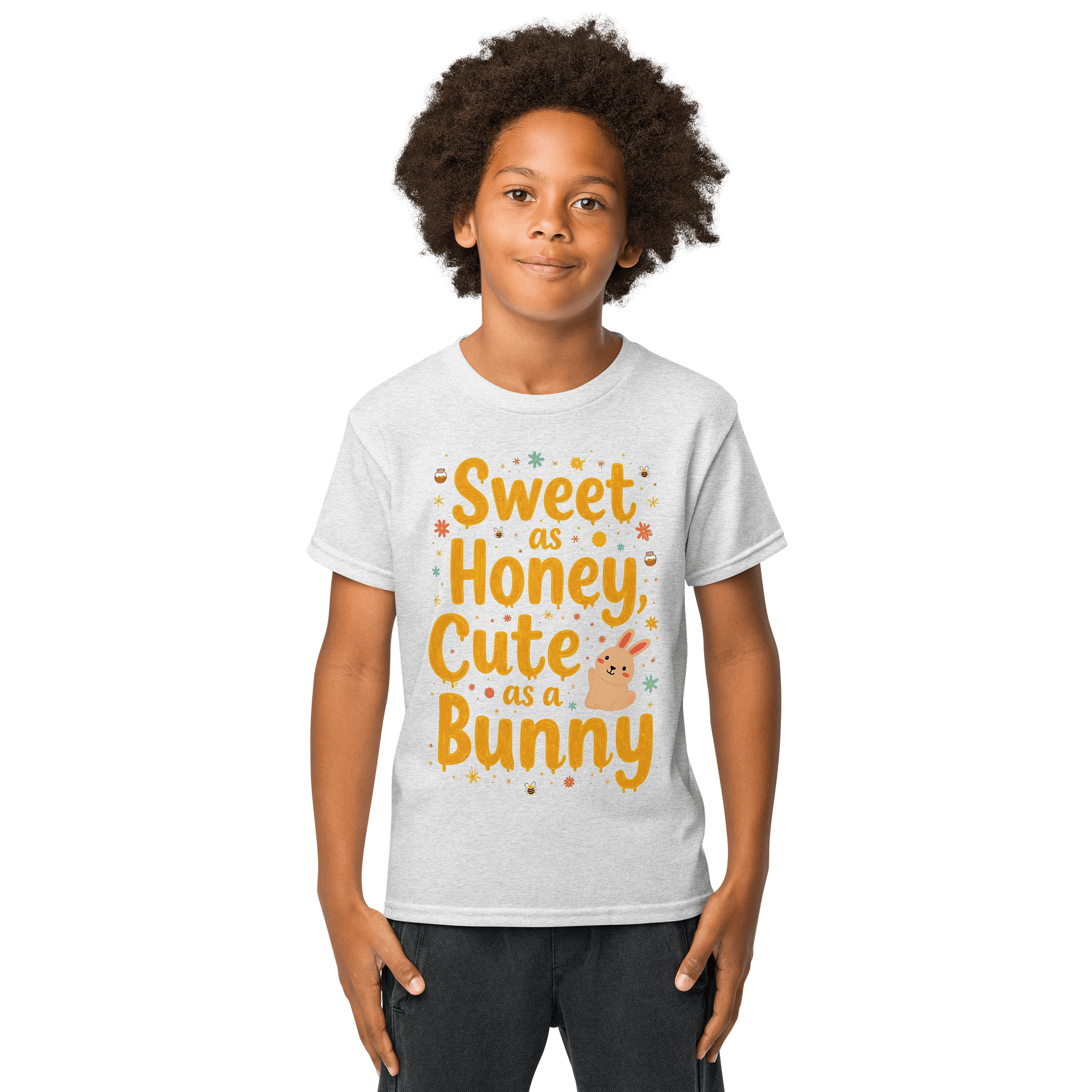 Sweet as Honey, Cute as a Bunny Youth Sports Tee product image (9)