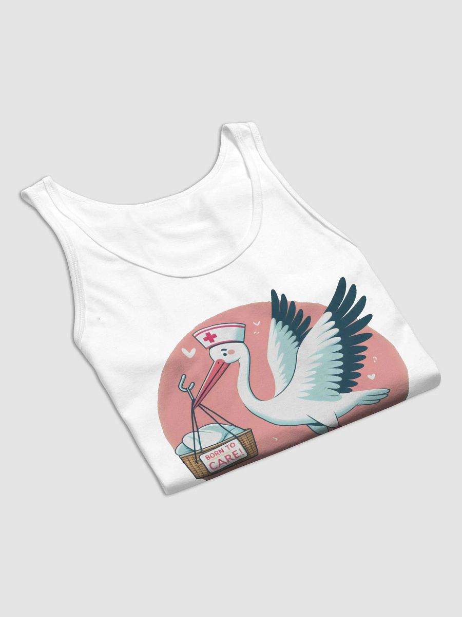 BORN TO CARE! Nurse Stork Jersey Tank product image (73)