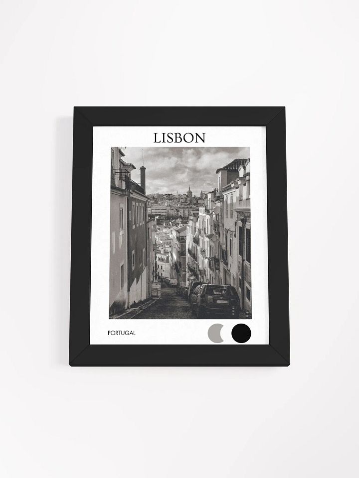 Streets of Lisbon I - Black & White - Framed product image (1)