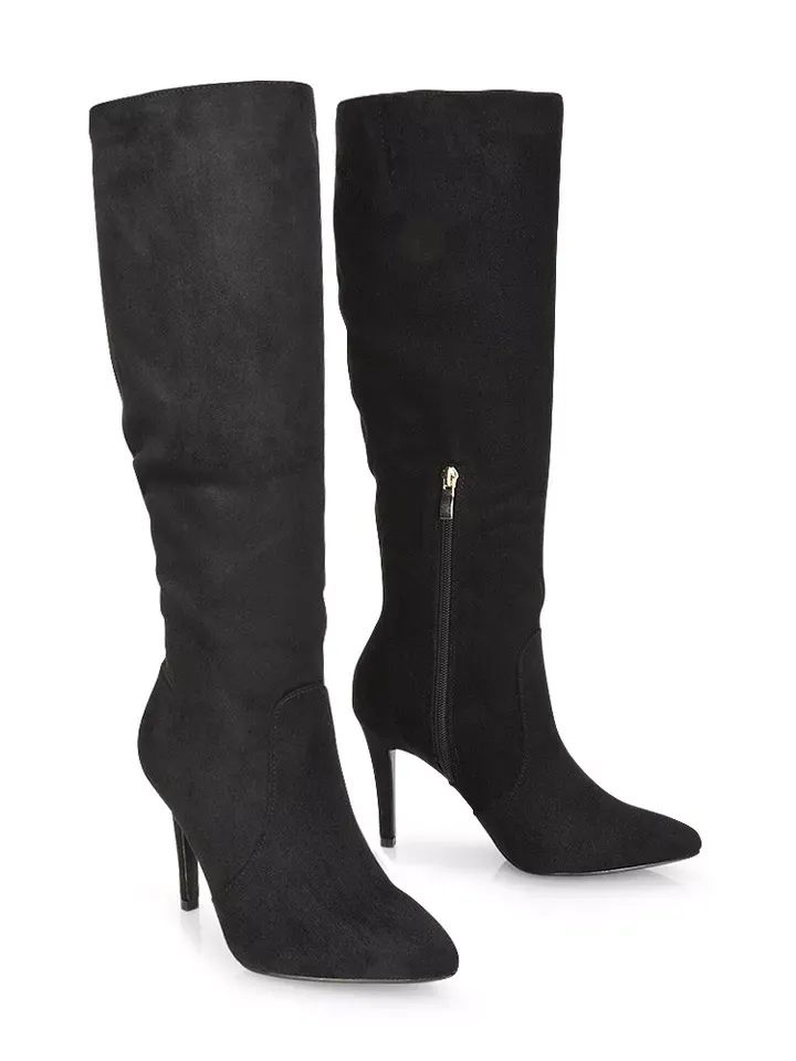 Womens Knee High Boots Ladies Pointed Toe Stiletto Heel Party Formal Long Shoes product image (8)