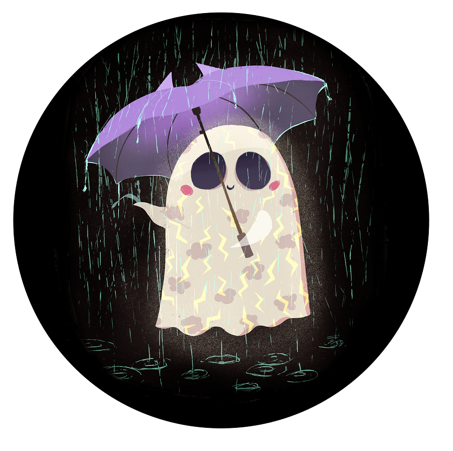 Little Ghost in the Rain - Tote Bag product image (2)