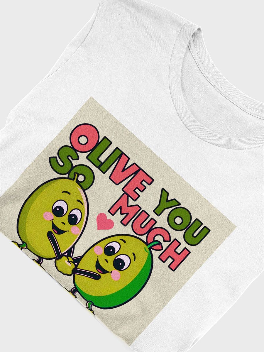 Olive You So Much Unisex Tee, Love Valentine's Day Shirt, Cute Couple Gift, Olive Branch Tshirt, Relationship Anniversary Top product image (5)