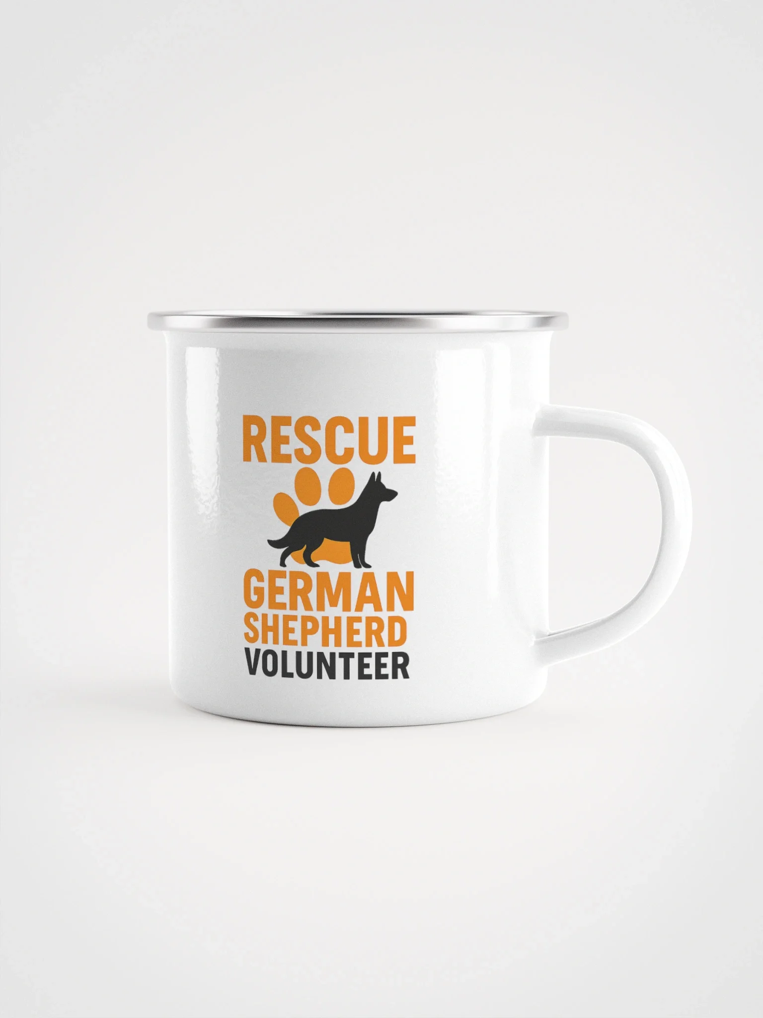 Rescue German Shepherd Enamel Mug product image (1)