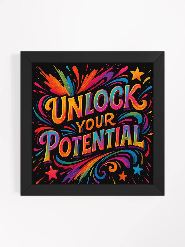 Framed Poster – Unlock Your Potential Motivational Wall Print product image (2)