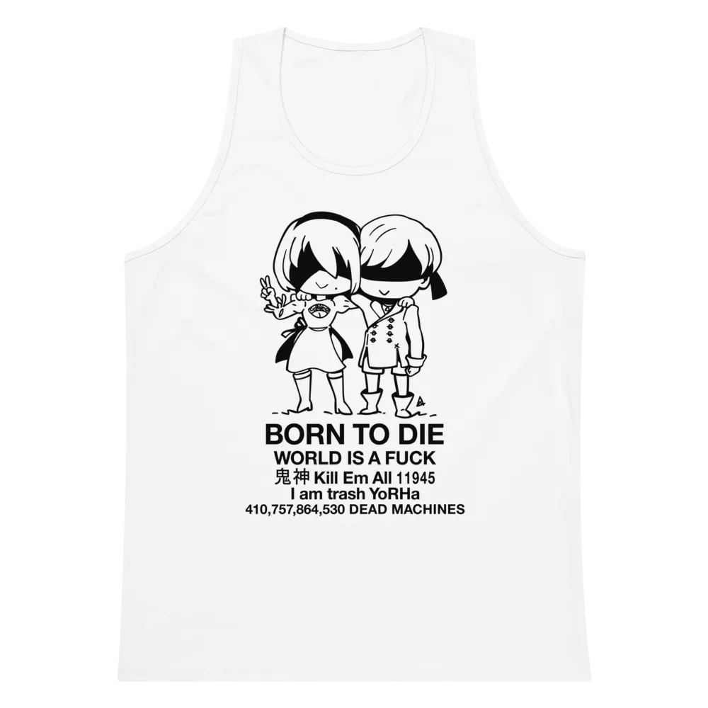 BORN TO DIE - TANKTOP - WHITE product image (6)
