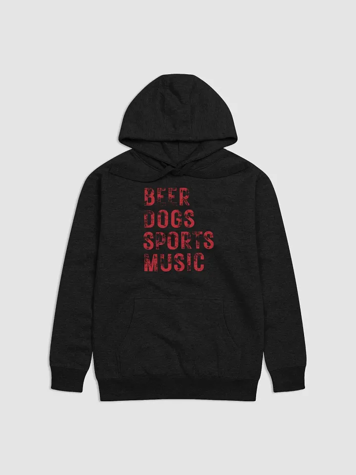 Beer Dogs Sports Music Hoodie – Solid Red BDSM Hoodie Fun product image (1)