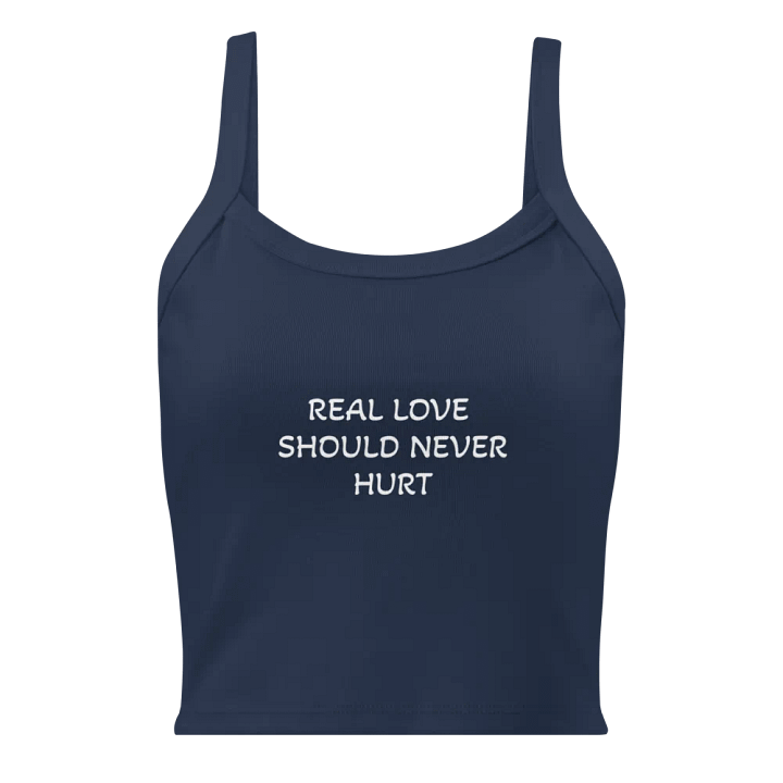 LOVE SHOULD NEVER HURT BLUE TANK product image (1)