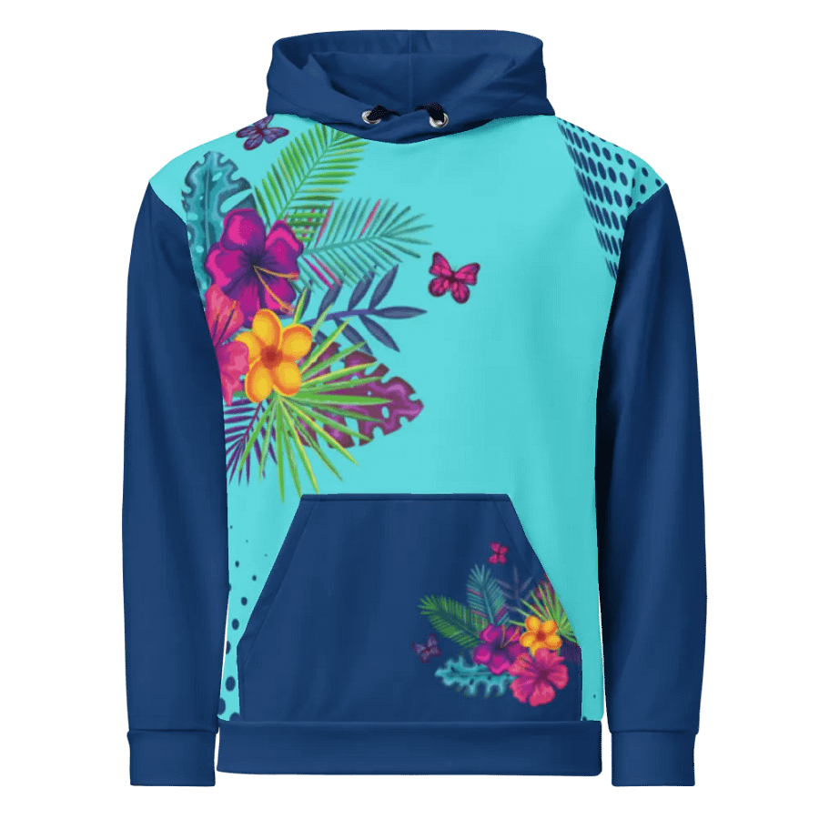 Blue Floral Hoodie product image (2)