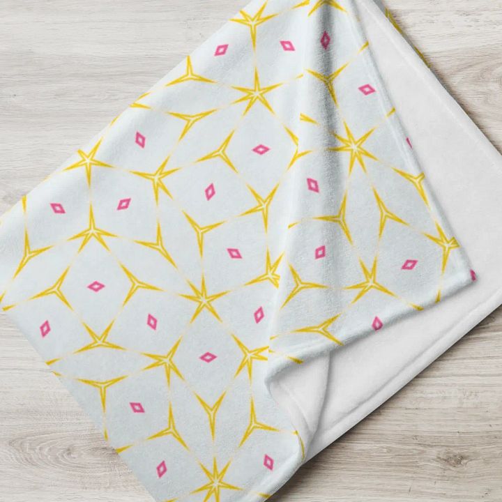 Yellow & Pink Octagonal Diamond Throw Blanket product image (1)