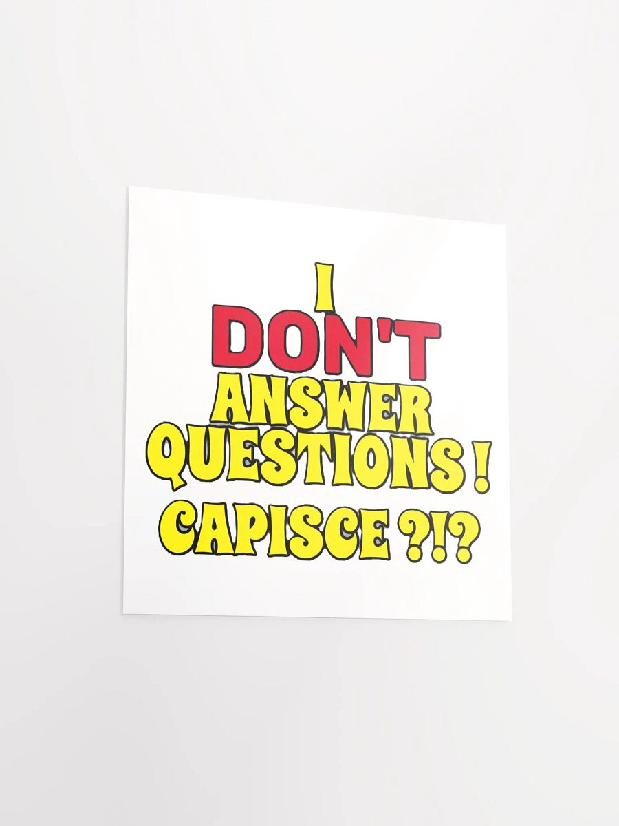 I DON'T ANSWER QUESTIONS! CAPISCE?!? product image (14)