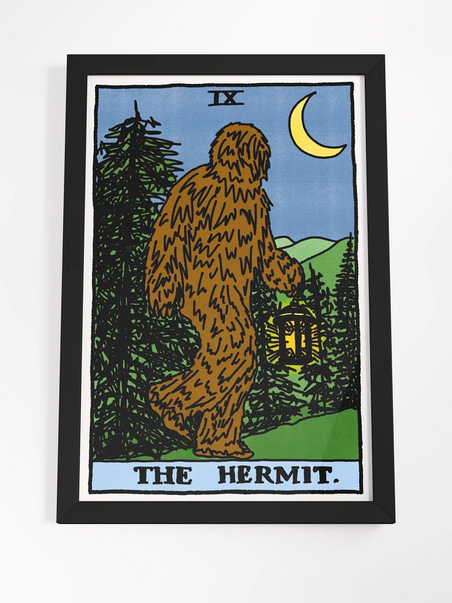 Bigfoot Hermit Tarot Card Framed Print product image (4)