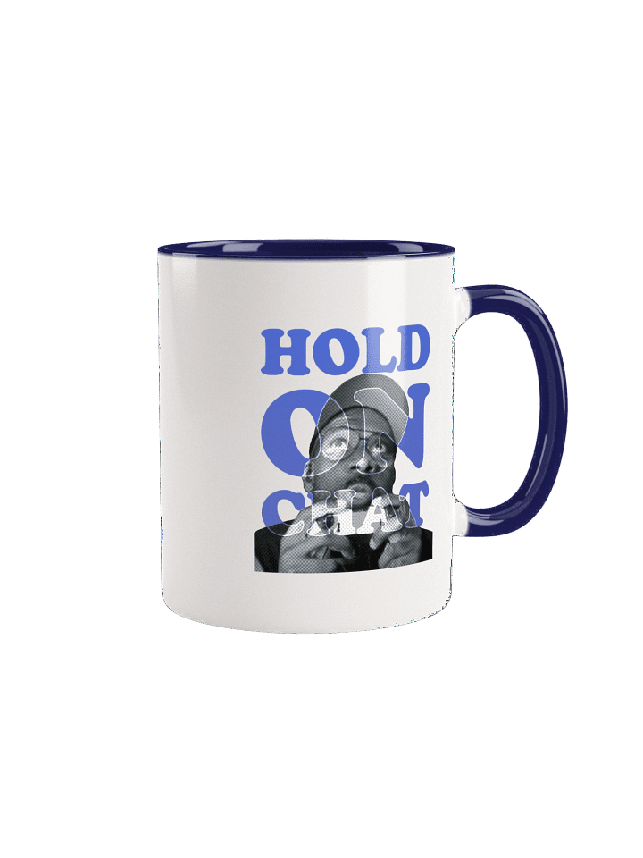 Hold On Chat Ceramic Mug (blue) product image (1)