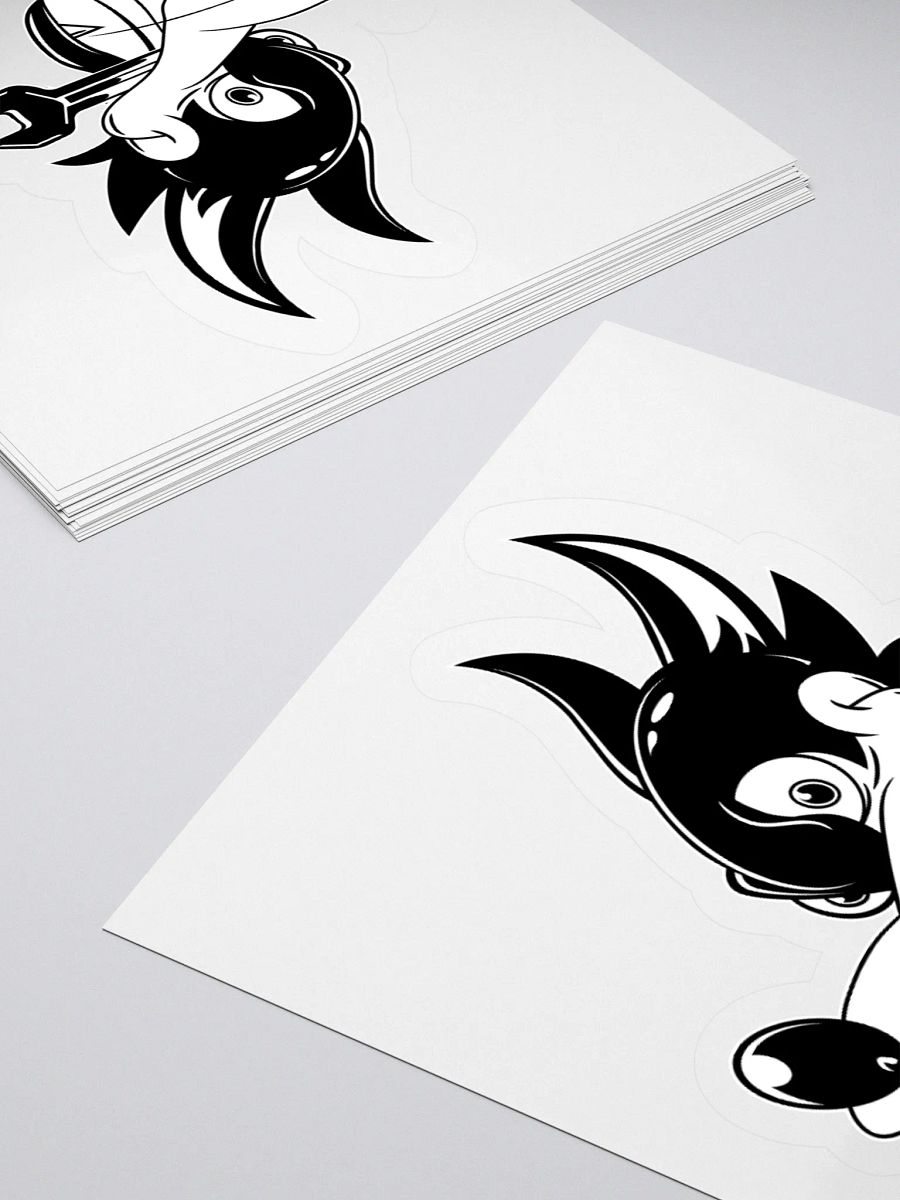 Swirl Toon Figure Black & White Sticker product image (4)