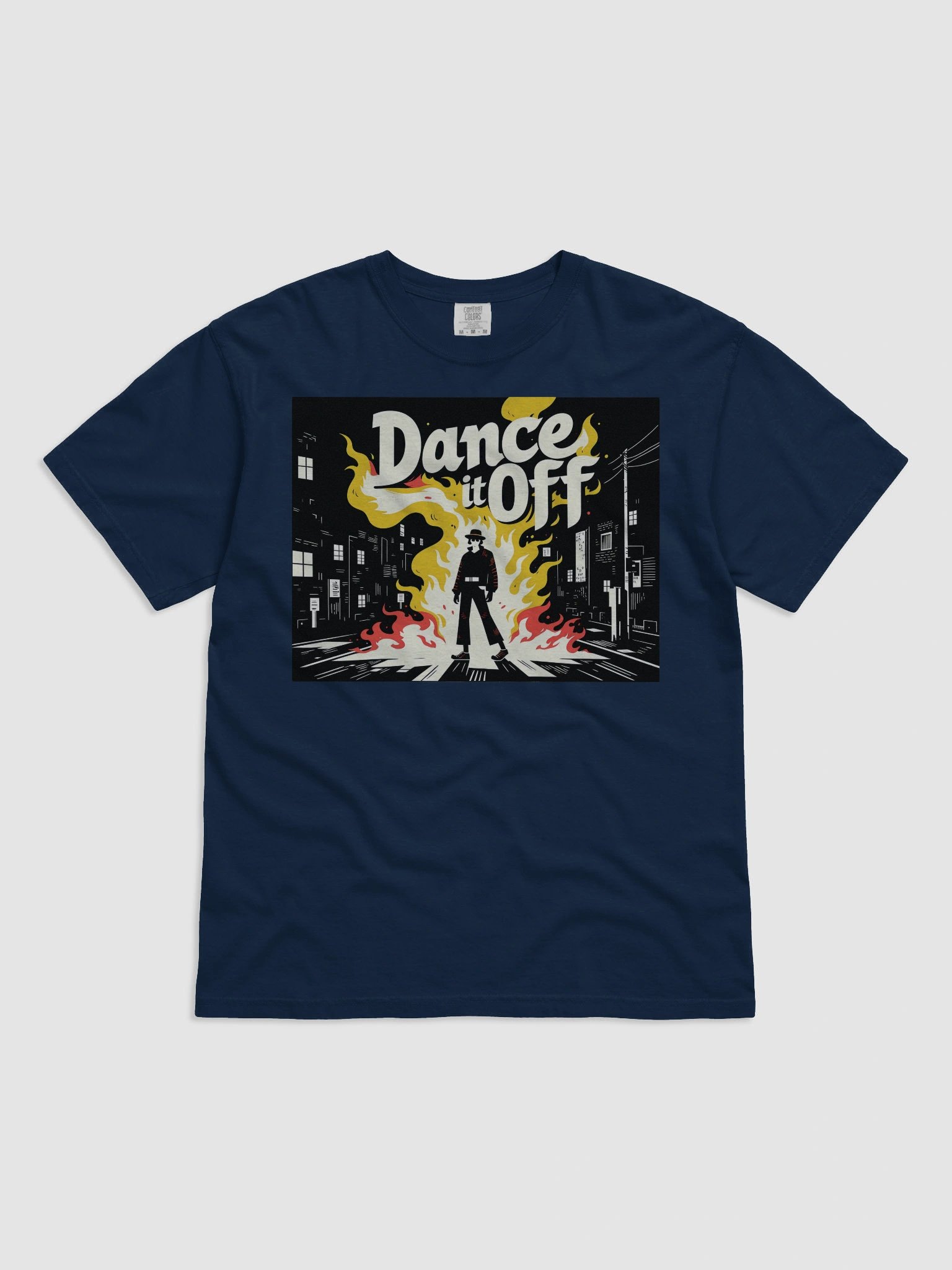 Burnin’ Dance | 'Dance It Off' Flame Art Print | Heavy T-Shirt product image (3)
