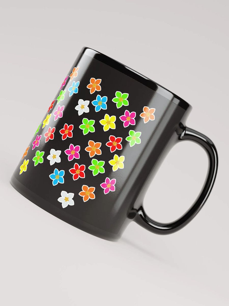 Colorful Flower Petals Black Mug product image (8)