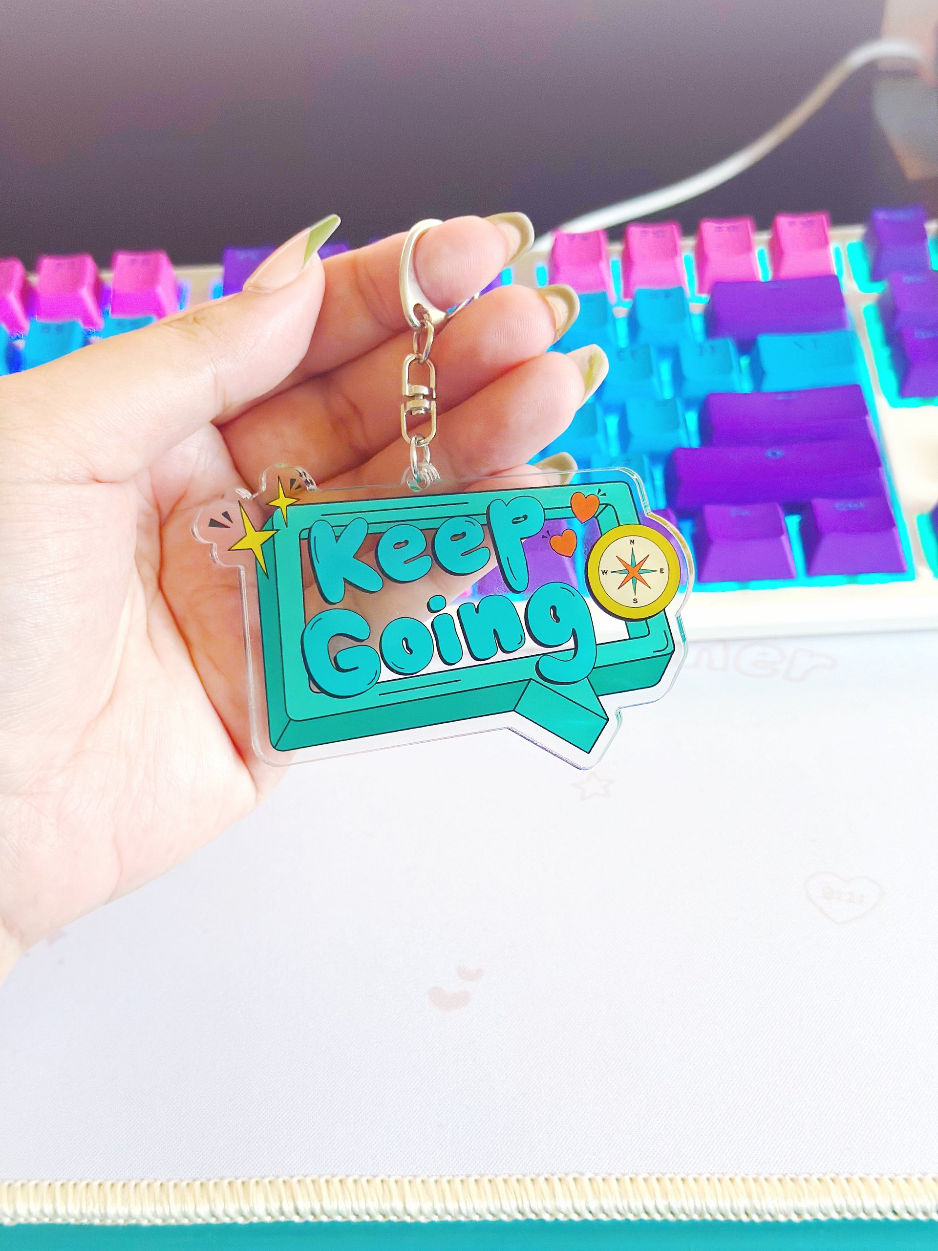 keep going ♡ acrylic keychain [PRE ORDER] product image (1)