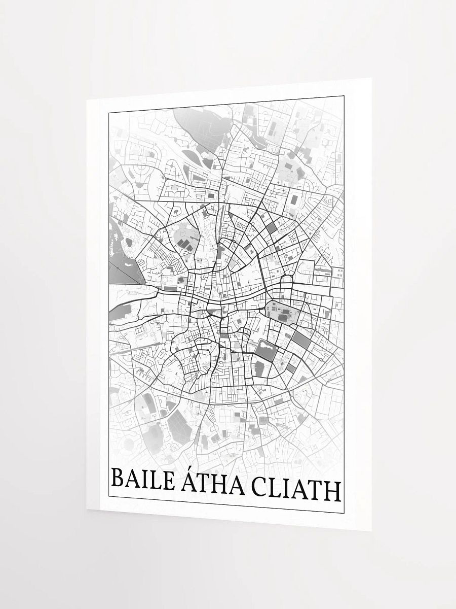 Baile Átha Cliath, Éire, city map print product image (9)