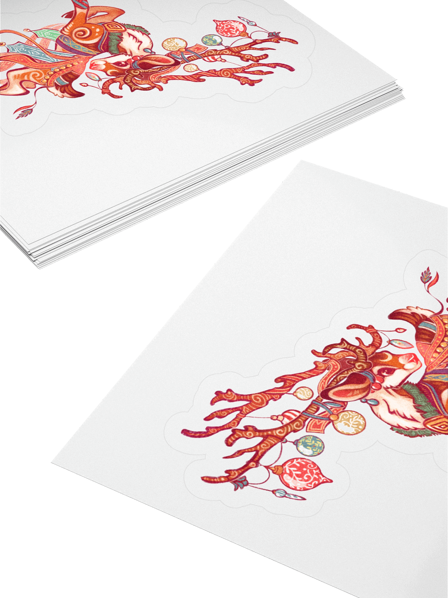 Yule deer | Kiss-cut sticker product image (4)