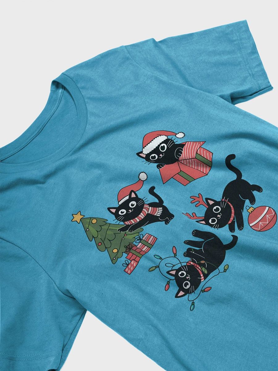 Festive Black Cats Christmas T-Shirt product image (32)